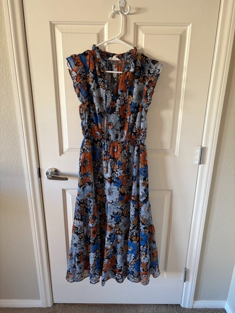 Steve Madden Floral Midi Dress — Size S